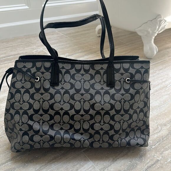 Coach signature tote bag black and gray - Picture 2 of 10